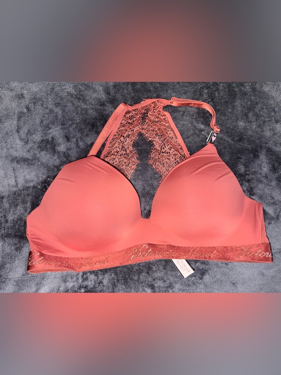Victoria's Secret Other - Victoria's Secret Coral Lace Racerback Push-Up Bra